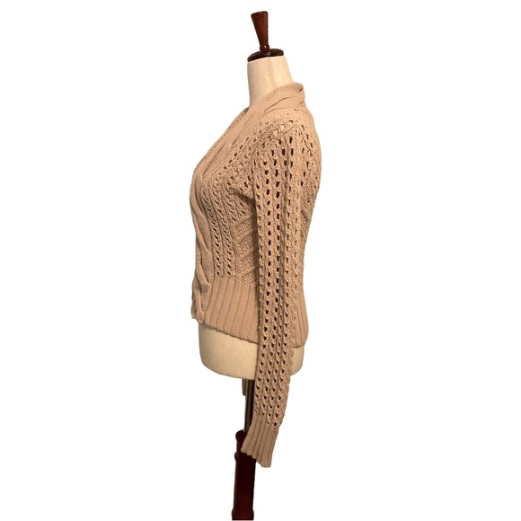Chic women’s small, sandy light brown, cardigan - Picture 4 of 8
